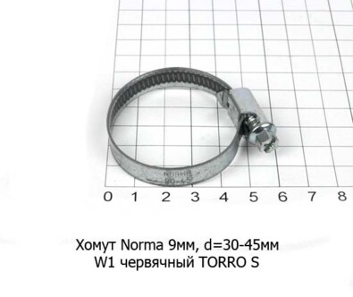 Хомут Norma 9 мм, d=30 -45 мм foto-prevyu