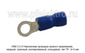  Наконечник проводов низкого напряжения, медный, луженый, изолированный, кольцевой, тип 