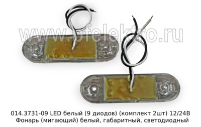014.3731-09 LED белый (9 диодов) (к-т 2шт) 12/24В foto-prevyu