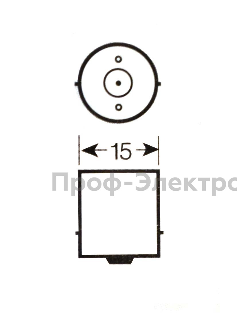 Автолампа R10W BA15s, габарит, поворот, все т/с 12В (К)  Автолампа R10W BA15s, габарит, поворот, все т/с 12В (К)