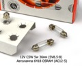  Автолампа 6418 OSRAM (АC12-5) Осрам софитная, все т/с 12В