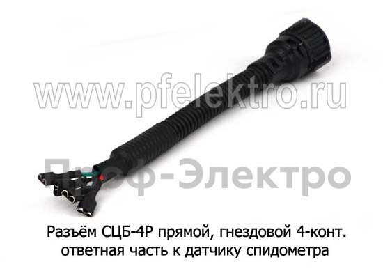 Разъём СЦБ-4Р (Прямой), гнездовой 4-конт. (КЛИ104-РП) foto-2