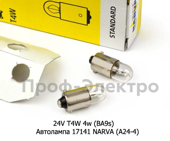 24V Т4W 4w (BA9s) foto-3