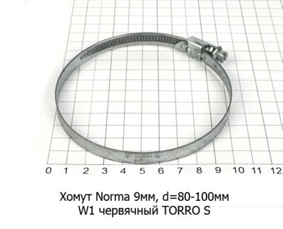 Хомут Norma 9 мм, d=80 -100 мм foto-prevyu