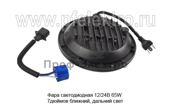 Фара светодиодная 7дюймов рестайлинг Нива, грузовые ТС  ближний, дальний свет (К) 2