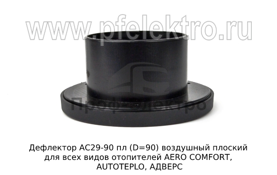 Дефлектор воздушный плоский для всех видов отопителей AERO COMFORT, AUTOTEPLO, АДВЕРС (ТеплоАвто) 1