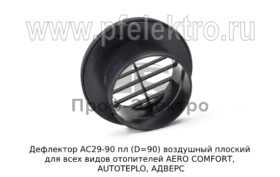 Дефлектор воздушный плоский для всех видов отопителей AERO COMFORT, AUTOTEPLO, АДВЕРС (ТеплоАвто) 2